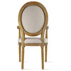 Cream Button Tufted Upholstered Dining Chair
