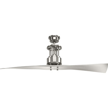 Progress Spades Collection 56" Two-Blade Ceiling Fan P2570-09, Brushed Nickel