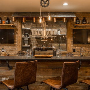75 Beautiful Rustic Basement Pictures Ideas Houzz