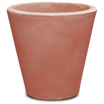 Madison Modern Round Plant Pot Weather Proof - 16'' (Terracotta-colored)