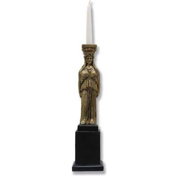 Caryatid Candleholder Small Religious Sculpture