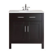 32" Belvedere Modern Espresso Freestanding Bathroom Vanity