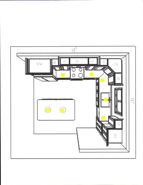 kitchen recessed lighting design