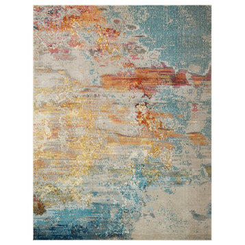Nourison Celestial Modern Abstract Area Rug, Sealife, 9'x12'