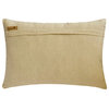 Gold Velvet Suede 12"x24" Lumbar Pillow Cover Foil & Tassel - Tassel And Gold