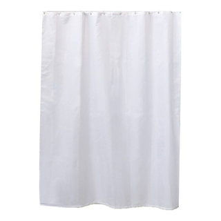 Extra Long Shower Curtain Polyester 12 Rings 79L x 71W - Contemporary - Shower  Curtains - by EVIDECO