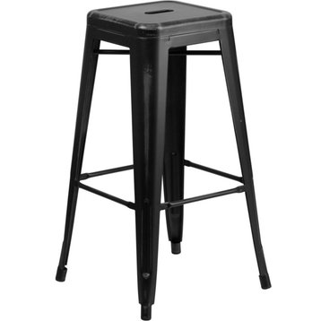 Flash Furniture Commercial Grade 30" High Black Barstool - ET-BT3503-30-BK-GG