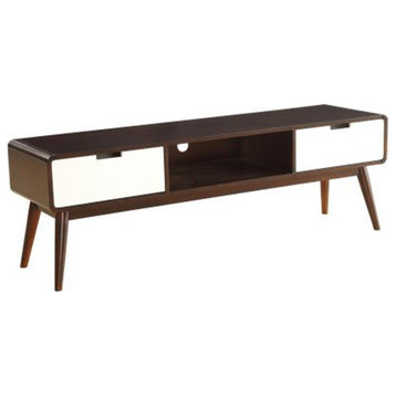 Simplicity Espresso TV stand 59 inch wood TV benches