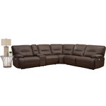 Parker Living - Parker Living Spartacus 6pc Sectional With 1pc Armless Recliner, Chocolate - Even commercials are more tolerable when you're relaxing in the plush comfort of this six-piece sectional seating group. You'll love the luxury of its two power recliners on each end that feature power headrests. Between those, you'll find an armless recliner, an armless chair, a corner wedge and a multifunctional storage console with cupholders.
