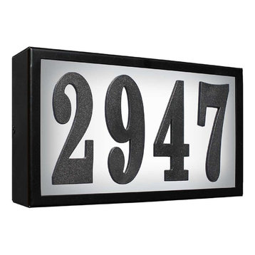 s LED Illuminated Light House Street Address Numbers outdoor Plaque LED number 