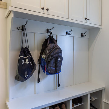 Kitchen Reface, Custom Hood, and Mudroom/Laundry Room in Glen Ellyn, Illinois