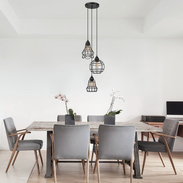 Jorah 3-Light Oil Rubbed Bronze Cage Cluster Pendant