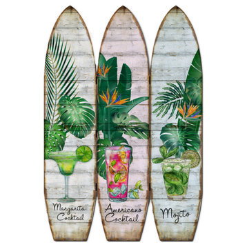 47 X 1 X 71 Multicolor Wood Surfboard  Screen