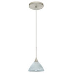 Besa Lighting - Besa Lighting 1XT-174352-SN Domi-One Light Cd Pendant with Flat Canopy-5 Inche - Canopy Included: Yes  Canopy DiDomi-One Light Cord  Marble Glass *UL Approved: YES Energy Star Qualified: n/a ADA Certified: n/a  *Number of Lights: 1-*Wattage:50w Halogen bulb(s) *Bulb Included:Yes *Bulb Type:Halogen *Finish Type:Bronze