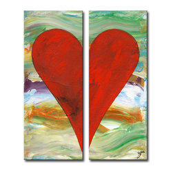 Ready2HangArt - Heartwork "John" 2-Piece Canvas Art Set, 30"x12" - Prints And Posters