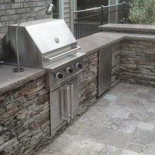 built in outdoor bbq