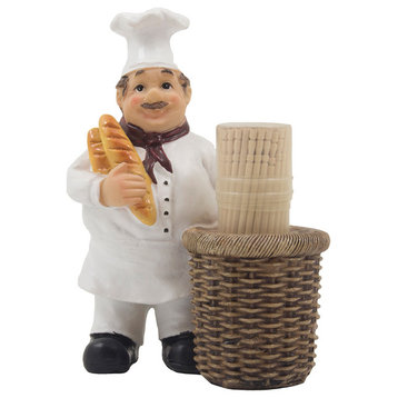 French Chef Decorative Toothpick Holder Set