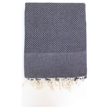 Fouta Honeycomb Solid Color, White, Black