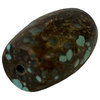 Chinese Handmade Stone Turquoise Pattern Oval Bead Pendant Hws2416