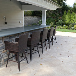Ivory Travertine Project in Manhasset - Outdoor Cooking
