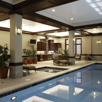 Glencoe, IL Indoor Lap Pool and Hot Tub