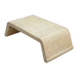 Chinese Off White Gray Marble Stone Curved Legs Stand Table cs4274 - Decorative Objects And Figurines