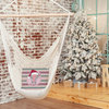 Mooy Christmas Indoor/Outdoor Throw Pillow, Light Pink, 20"x20"