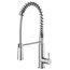 Extendable Kitchen Mixer Tap, Curved, Brushed Stainless Steel