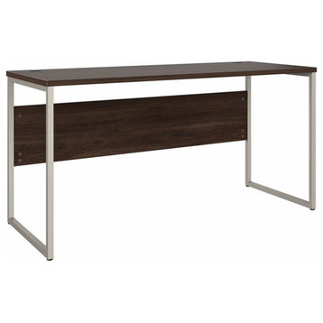 Pemberly Row 60W x 24D Computer Table Desk in Black Walnut - Engineered Wood