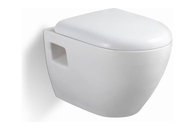 Ceramic Wall-hung toilet with soft cover seat