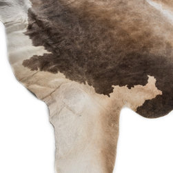 Luxury Natural Cowhide Area Rug,Handmade,Gray-Brown-Black, White, Large 7'7"x7'2 - Area Rugs