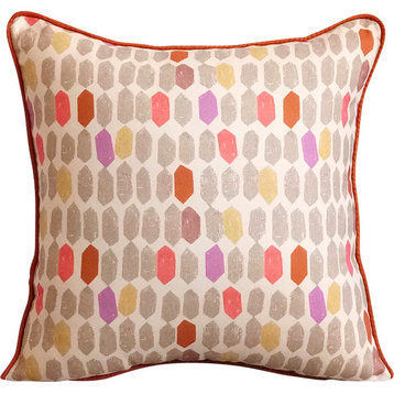 Multi Decorative Pillow Shams 24"x24" Cotton, Color Impulse