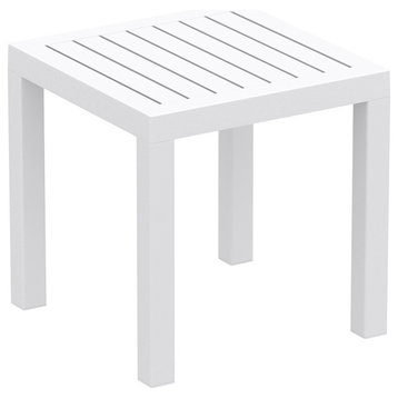 Compamia Ocean Outdoor Side Table, White