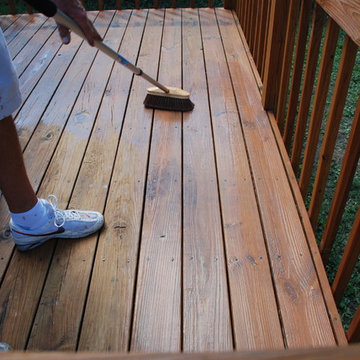 Pressure Treated Deck Stain Project Start to Finish