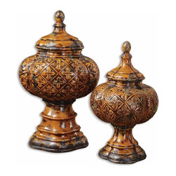 www.essentialsinside.com: abu ceramic urns, set of 2 - Home Decor
