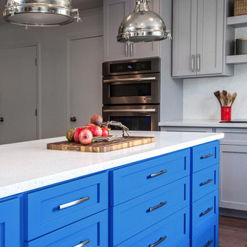 Transitional Colorful Kitchen