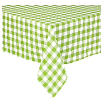 Buffalo Green Checkered 100% Cotton Table Cloth, 60"x104"