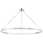 Hudson Valley Lighting - Rosendale LED Chandelier, Large, Polished Nickel Finish - Exquisite details take this simple LED ring to a decorative level. An intricate metal chain, gorgeous metal work and bead detailing around the outside of the ring add a subtle sophistication. With its matte glass diffuser and open, airy design, Rosendale will bring style and plenty of soft light to any room.