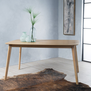 GDF Studio Anne Natural Oak Finish Wood Dining Table