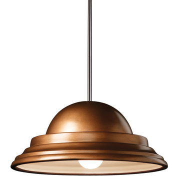 Radiance Dome 1-Lt Pendant, Antique Copper, Brushed Nickel Metal, LED, Stem