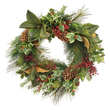 Holly Wreath 24"