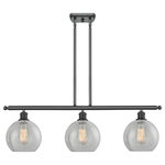 Innovations Lighting - 3-Light Athens 36" Island Light, Matte Black, Shade: Clear Crackle - A truly dynamic fixture, the Ballston fits seamlessly amidst most decor styles. Its sleek design and vast offering of finishes and shade options makes the Ballston an easy choice for all homes.