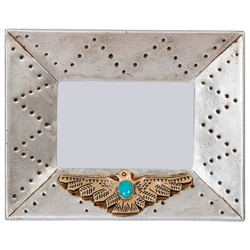 Silver Picture Frame With Thunderbird, 4"x6"