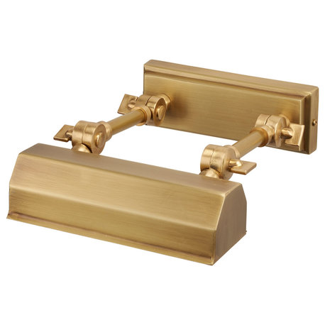 Lucas McKearn Chawton 1-Light Small Metal Wall Sconce in Aged Brass