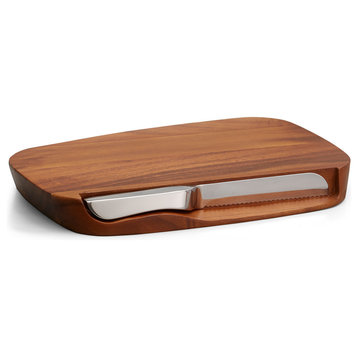 Nambé  17.5" Blend Bread Board With Knife