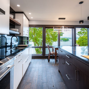 Award Winning Modern Saratoga Kitchen with a Lakeview!