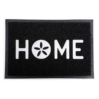 Evideco Outdoor Door Mat Love PVC 24”x16” Black