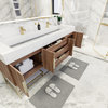 Madison 72" Free Standing Double Sink Vanity with Reinforced Acrylic Sink, White Oak