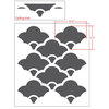 Flower Cloud Pattern Wall Stencil for Painting