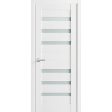 French Door Frosted Glass 36 x 84, Quadro 4266 White
